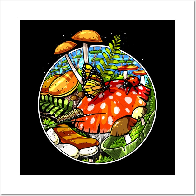 Magic Mushrooms Forest Wall Art by underheaven